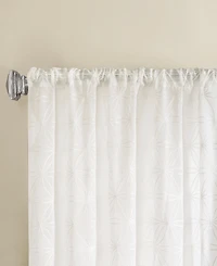 Gemma Sheer Embroidered Window Curtain, inches long Single Panel Curtain, Width 50 curtains sheer for Bedroom and Living Room, Easy To Hang
