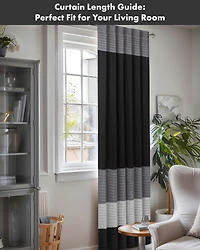 Madison Park Amherst Polyoni Pintuck Curtain Panel, 50"W x 84"L
