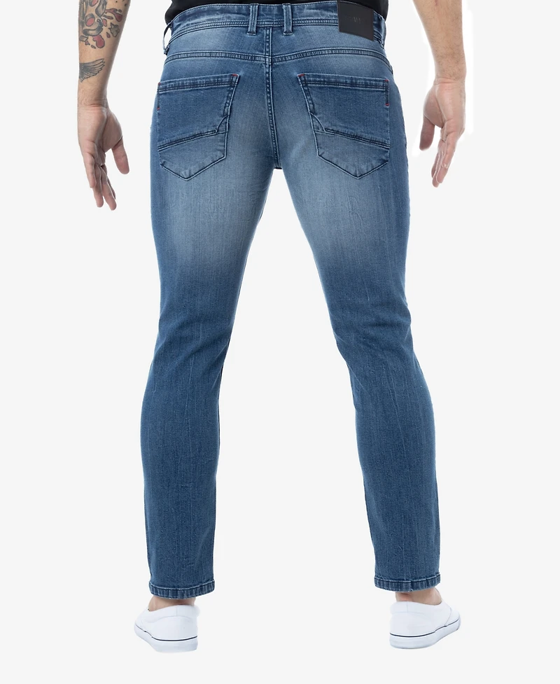 X-Ray Men's Rawx Contrast Neon Stitch Flex Jeans