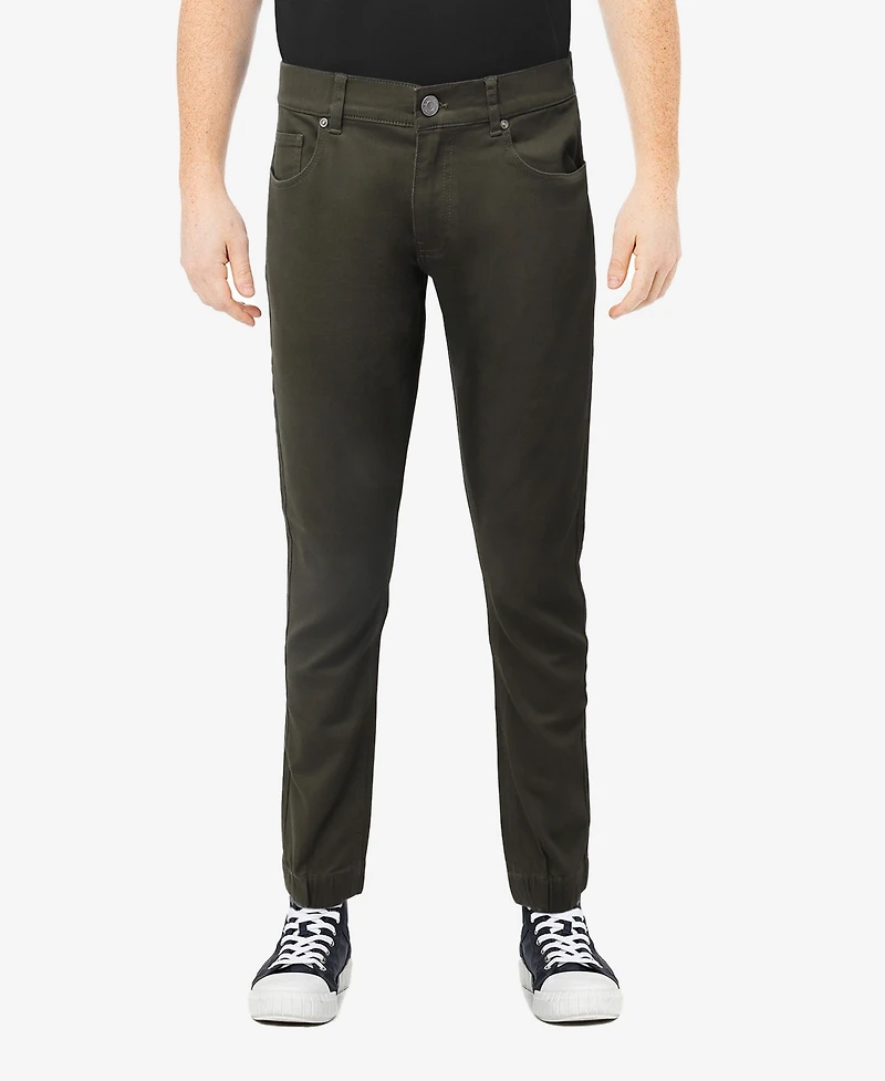 X-Ray Men's Elastic Waist Cuff Twill Pants