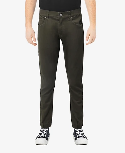 X-Ray Men's Elastic Waist Cuff Twill Pants