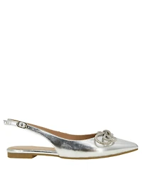 BCBGeneration Women's Kristin Rhinestone Bow Sling Back Flat