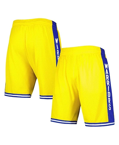 Men's Mitchell & Ness Gold Golden State Warriors 1974-75 Hardwood Classics Swingman Shorts