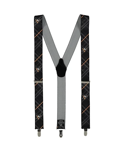 Men's Black Pittsburgh Penguins Suspenders