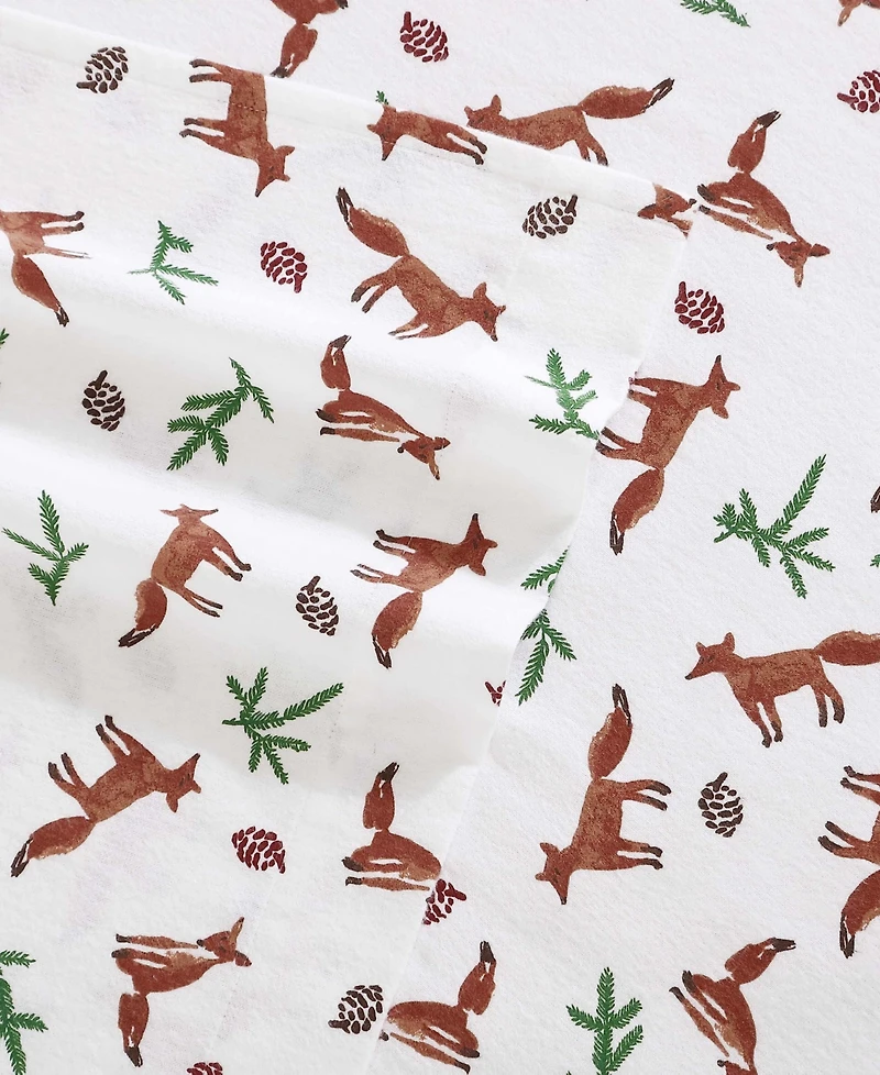 Eddie Bauer Printed Cotton Flannel 3-Pc. Sheet Set