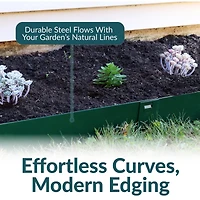Outdoor Lawn and Garden Heavy-Duty Steel Metal Flexible Landscape Edging Borders - 16' - 5pk
