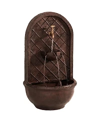 Messina 26-Inch Polystone Outdoor Solar Wall Fountain