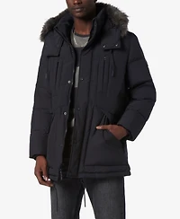 Marc New York Men's Tremont Down Parka with Faux Fur Trimmed Removable Hood