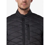 Marc New York Men's Racer Style Quilted Packable Jacket