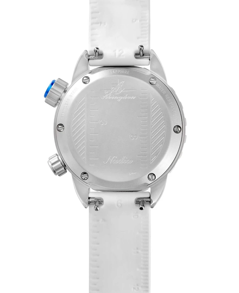 Abingdon Co. Women's Automatic Nadia White Silicone Strap Watch 35mm