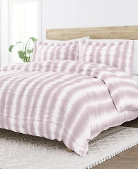 Kaycie Gray Linear Tie Dye 3-Pc. Duvet Cover Set