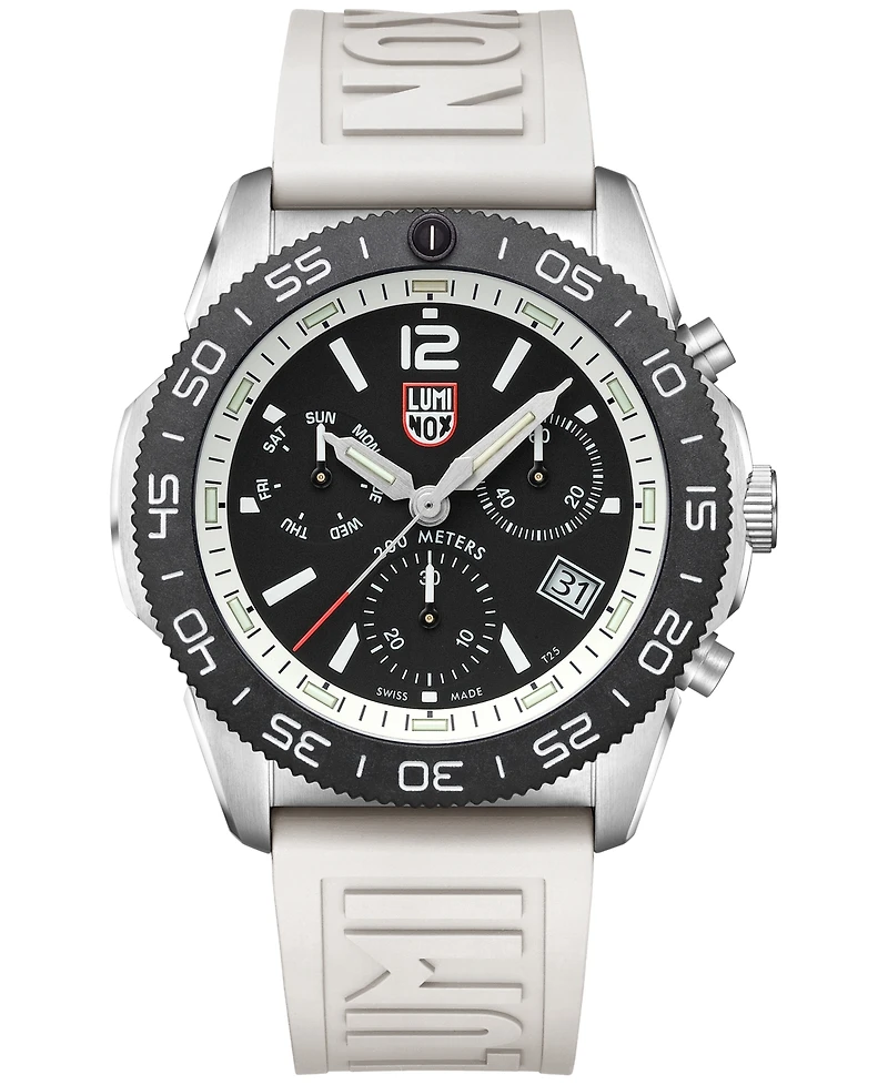 Luminox Men's Swiss Chronograph Pacific Diver Rubber Strap Watch 44mm