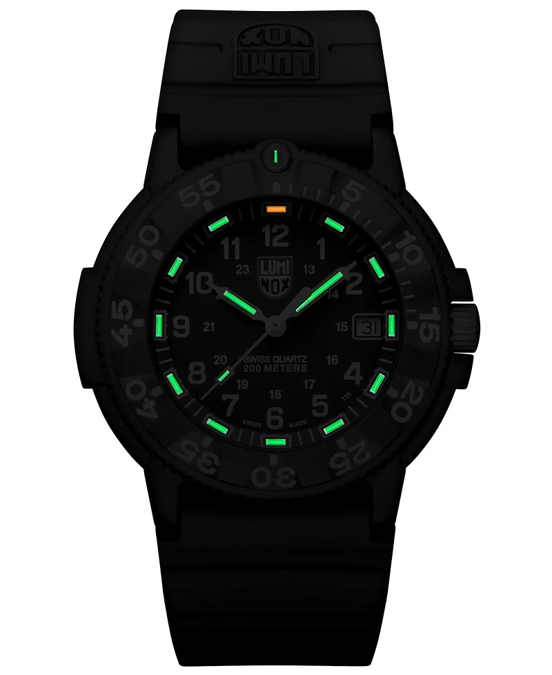 Luminox Men's Swiss Original Navy Seal Evo Series Military Dive Black Rubber Strap Watch 43mm
