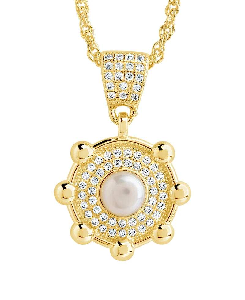 Sterling Forever Cubic Zirconia Etta Pendant Necklace