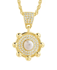 Sterling Forever Cubic Zirconia Etta Pendant Necklace