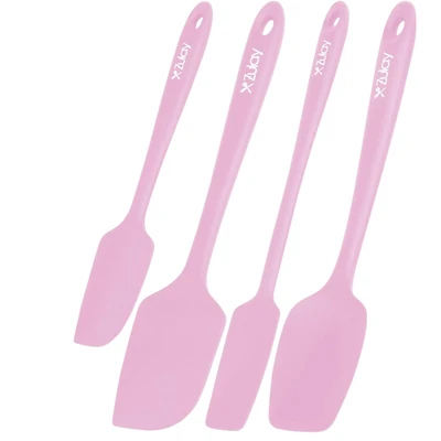 4pcs Silicone Spatula Set - Heat Resistant Silicone Tools for Cooking, Baking & Mixing