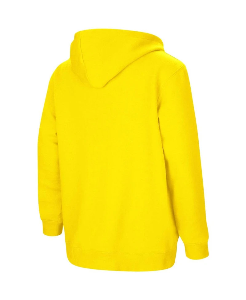 Youth Boys Colosseum Maize Michigan Wolverines 2-Hit Team Pullover Hoodie
