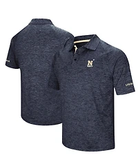 Men's Colosseum Heathered Navy Midshipmen Down Swing Polo Shirt