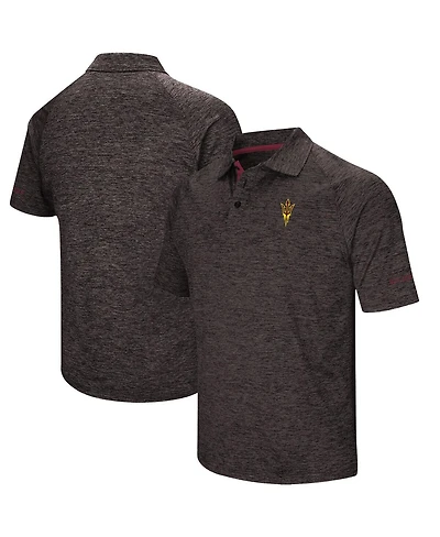 Men's Colosseum Black Arizona State Sun Devils Down Swing Polo Shirt