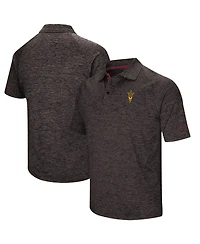 Men's Colosseum Black Arizona State Sun Devils Down Swing Polo Shirt