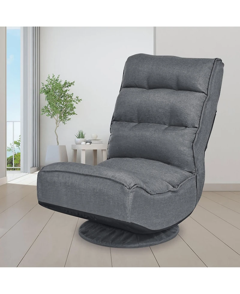 Gaming Chair Fabric 6-Position Folding Lazy Sofa 360 Degree