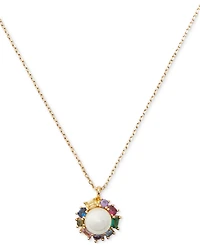 Kate Spade New York Candy Shop Imitation Pearl Halo Pendant Necklace, 17" + 3" extender