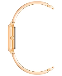 Anne Klein Women's Rose Gold-Tone Solid Bangle Watch, 22X27mm
