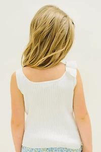 Hope & Henry Girls Sleeveless Sweater Tank with Bow