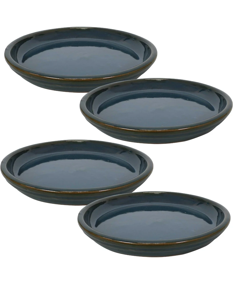 Outdoor/Indoor High-Fired Glazed Uv- and Frost-Resistant Ceramic Flower Pot Planter Saucers