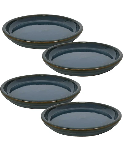Outdoor/Indoor High-Fired Glazed Uv- and Frost-Resistant Ceramic Flower Pot Planter Saucers