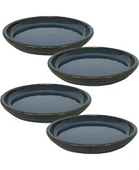 Outdoor/Indoor High-Fired Glazed Uv- and Frost-Resistant Ceramic Flower Pot Planter Saucers