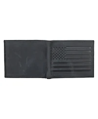 Lucky Brand Men's Flag Embossed Leather Bifold Wallet