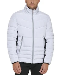 Kenneth Cole Men's Mixed Quilted Puffer Jacket