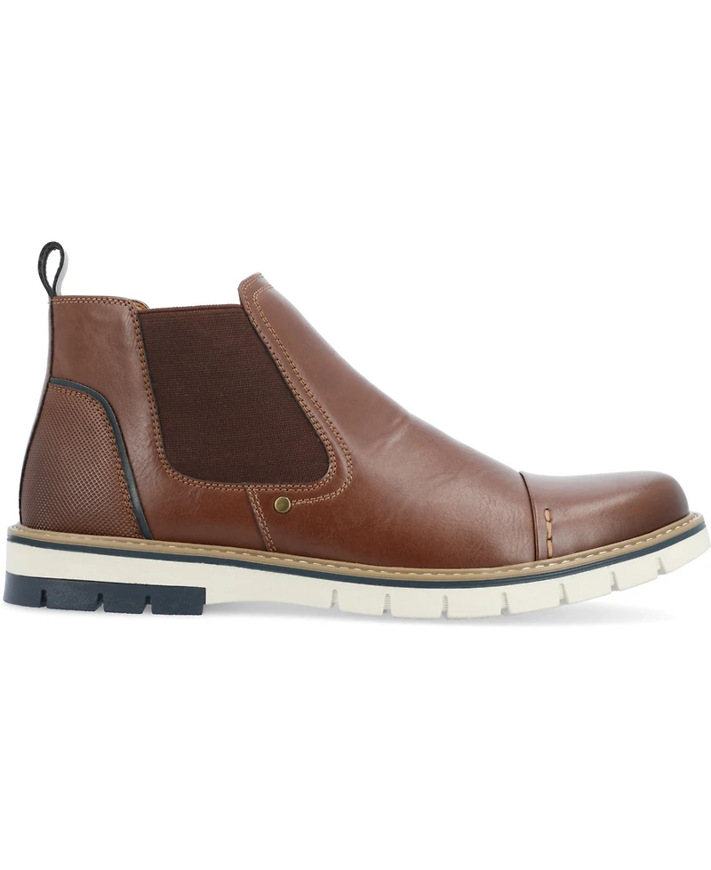 Vance Co. Men's Waylon Tru Comfort Foam Pull-On Cap Toe Chelsea Boot