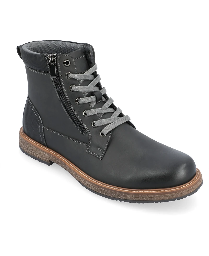 Vance Co. Men's Metcalf Tru Comfort Foam Lace-Up Round Toe Ankle Boot