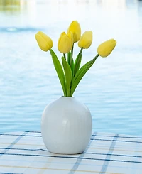 Flora Bunda Real-Touch Tulips in Vase, 11.25"