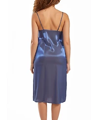 iCollection Skyler Plus Irredesant Satin Dress with Adjustable Straps