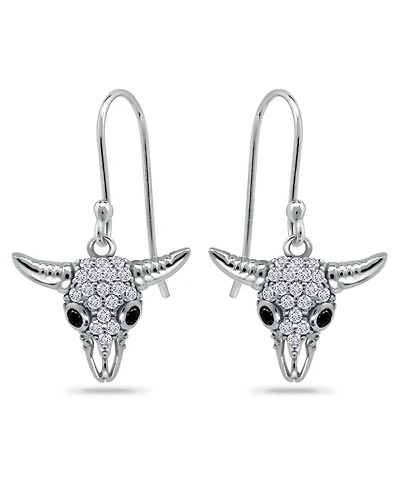 Giani Bernini Cubic Zirconia Pave Steer Head Drop Earrings in Sterling Silver