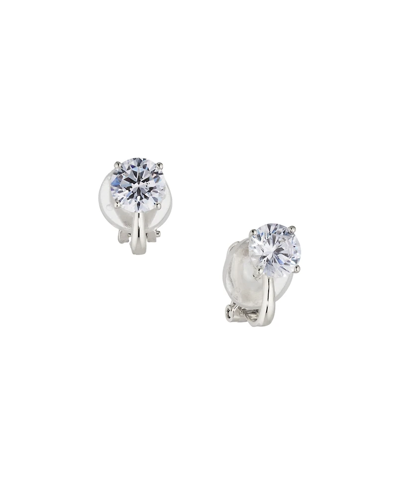 Eliot Danori Rhodium Plated Clip Earrings, Created for Macy's
