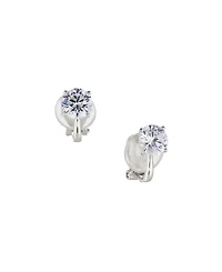 Eliot Danori Rhodium Plated Clip Earrings, Created for Macy's