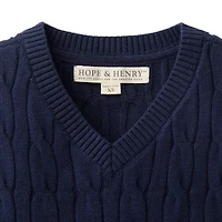 Hope & Henry Baby Boys V-Neck Cable Sweater Vest