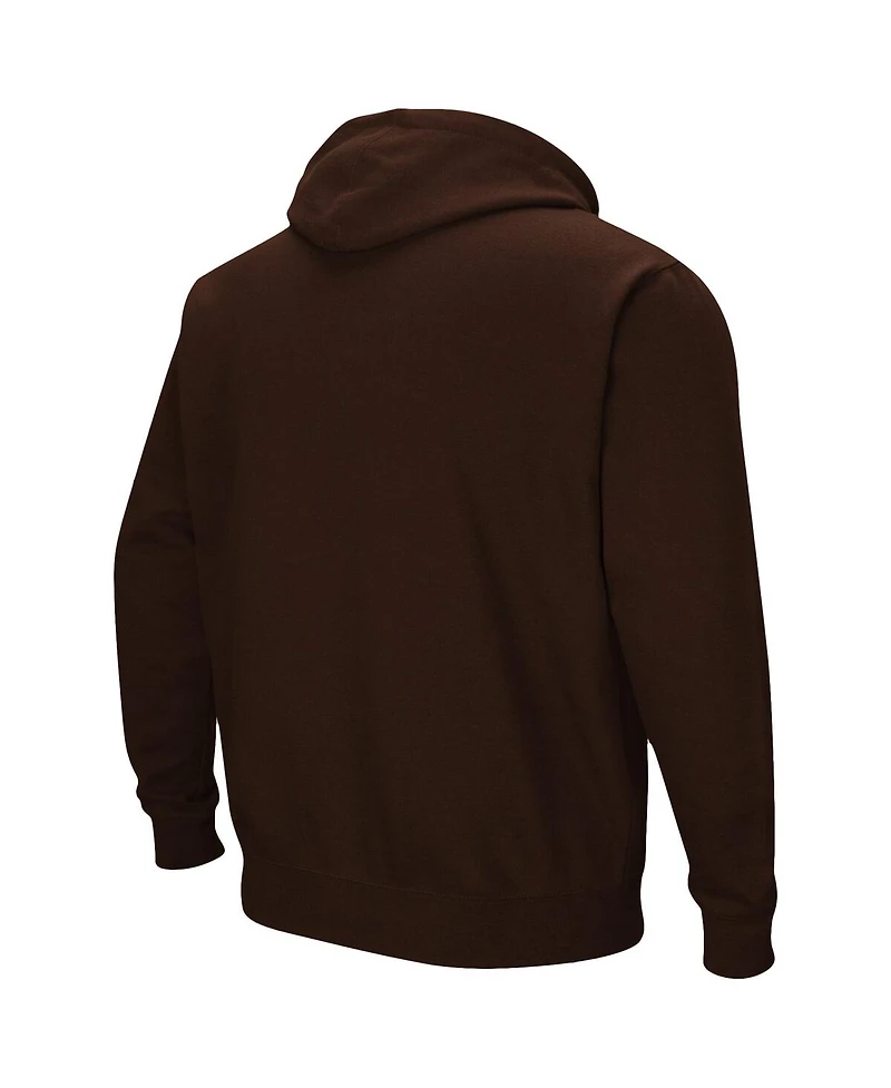 Men's Colosseum Brown Lehigh Mountain Hawks Isle Pullover Hoodie
