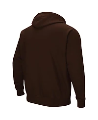 Men's Colosseum Brown Lehigh Mountain Hawks Isle Pullover Hoodie