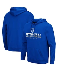 Men's Colosseum Blue Seton Hall Pirates Lantern Pullover Hoodie