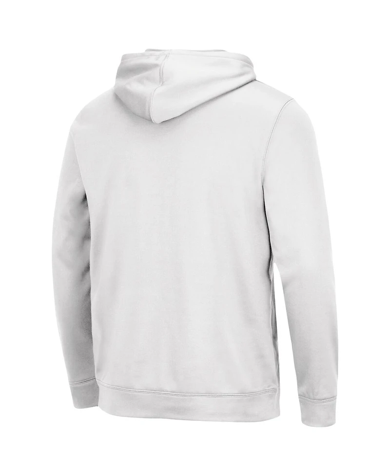 Men's Colosseum White Miami Hurricanes Lantern Pullover Hoodie