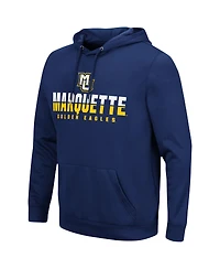 Men's Colosseum Navy Marquette Golden Eagles Lantern Pullover Hoodie