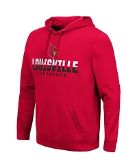 Men's Colosseum Red Louisville Cardinals Lantern Pullover Hoodie