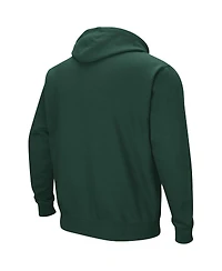 Men's Colosseum Green Eastern Michigan Eagles Arch and Logo Pullover Hoodie
