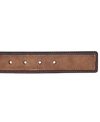 Nautica Men's Casual Leather Belt with Suede Overlay