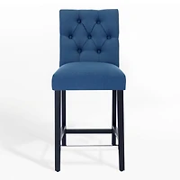 WestinTrends 24" Linen Fabric Tufted Counter Stool